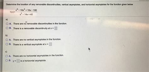 Solved Determine The Location Of Any Removable