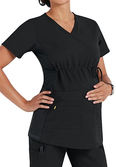 Wonderwink Maternity Stretch Mock Wrap Scrub Tops Scrubs And Beyond