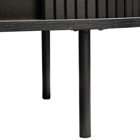 Curved Sideboard Ribbed Buffet Black Bunnings Australia