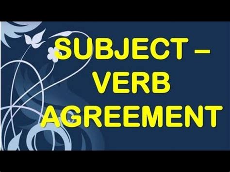 English Subject Verb Agreement Part By Sanjeev Sir For Nda Airforce