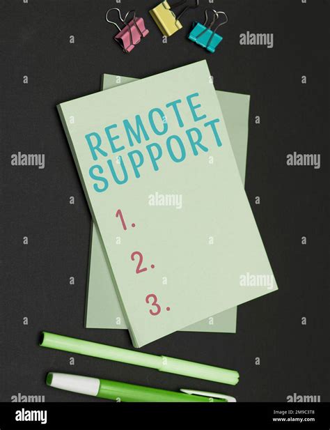 Sign Displaying Remote Support Business Idea Help End Users To Solve