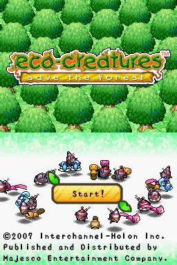 Screenshot Of Eco Creatures Save The Forest Nintendo DS 2007