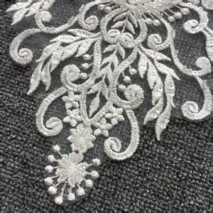 Luxury Embroidery Lace Applique Motif Back Bodice Materials Lace Patch