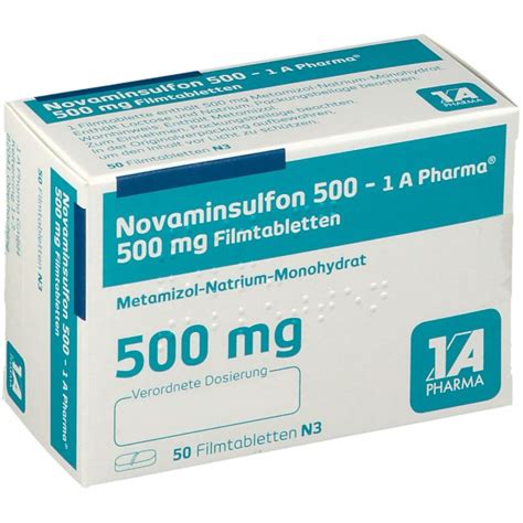 Novaminsulfon 500 1 A Pharma 50 St Shop Apotheke