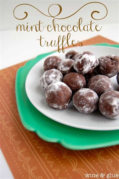 Mint Chocolate Truffles Wine And Glue