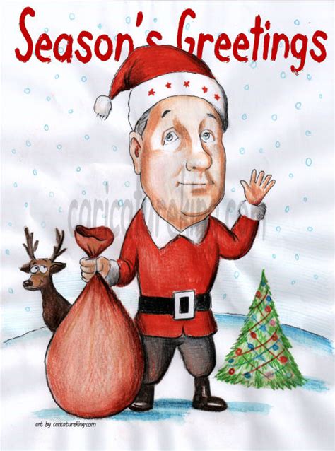 Christmas card caricature