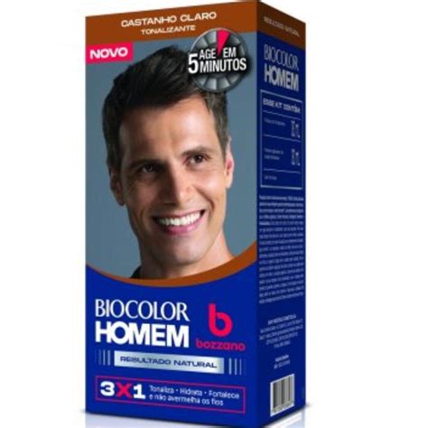 Biocolor Homem Bozzano Tonalizante Em Castanho Claro Perfumaria Carol