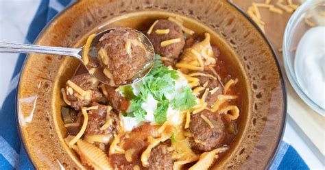 Easy Crockpot Albondigas Soup Mexican Meatball Soup Add Salt And Serve