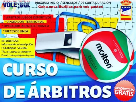 RFEVB La Federación Riojana organiza un curso de árbitros