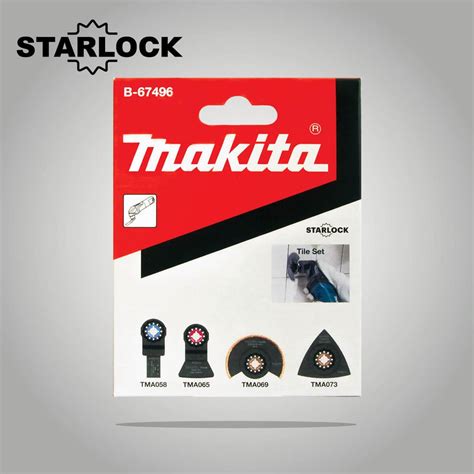 Makita B 67496 Starlock Multi Tool Tile Set 2 X4 Pcs Power Tool World