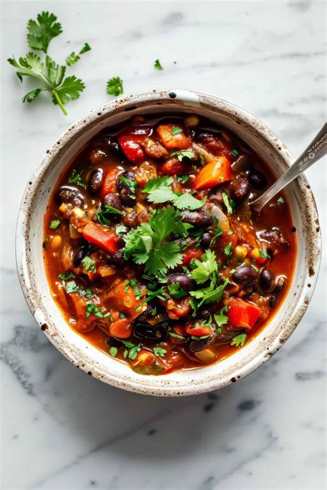 Easy One Pot Vegetarian Black Bean Chili • Salted Mint