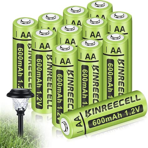 Relightable Aa Nicd 600mah 1 2v Rechargeable Batteries For Solar Garden Lights Pack