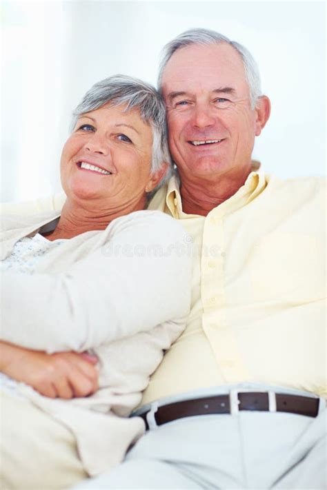 Smiling Mature Couple At Home Portrait Smiling Mature Couple At Home