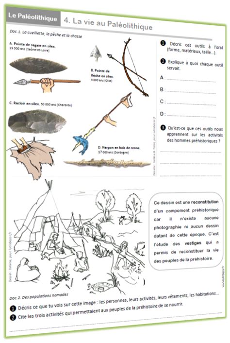 Evaluation sur le Paléolithique Lutin Bazar