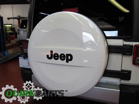 2007 2017 Jeep Wrangler P25570r18 White Hard Surface Spare Tire Cover Oem Mopar Ebay