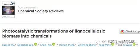 生物质高效利用新方向：厦大王野团队与大连化物所王峰团队发表关于光催化木质纤维素转化制化学品综述 中国产业发展促进会生物质能产业分会