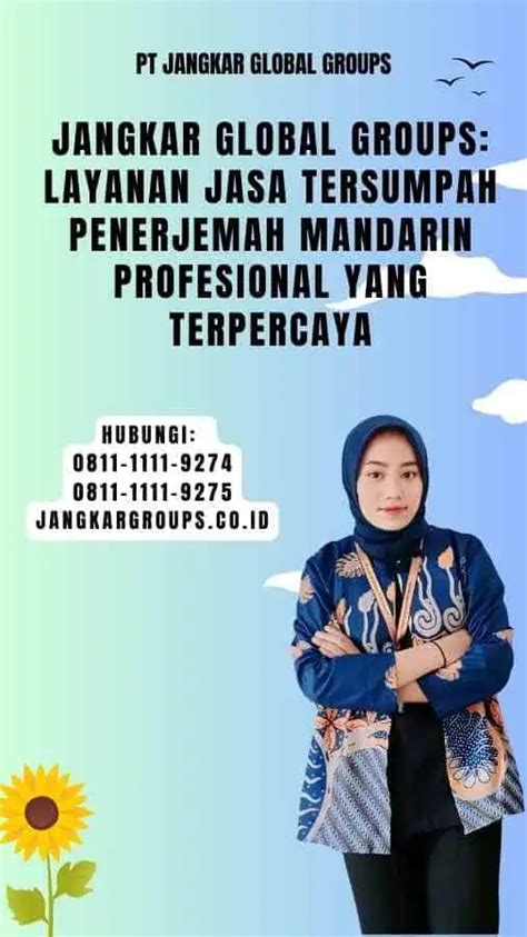 Jasa Tersumpah Penerjemah Mandarin Profesional Jangkar Global Groups