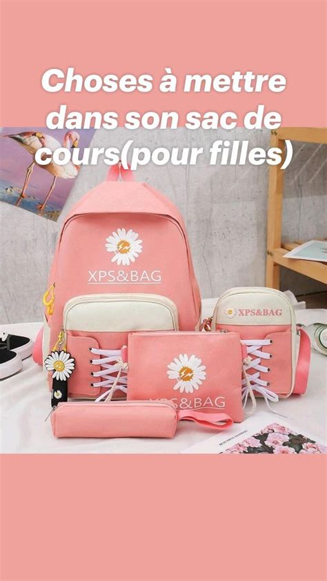 Choses à mettre dans son sac de cours pour filles Sac de cours