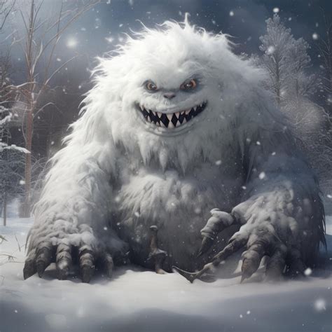 Premium AI Image | Snow monster