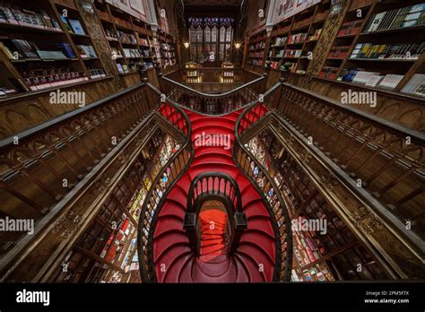 Interior Of Lello Bookstore Portuguese Livraria Lello In The