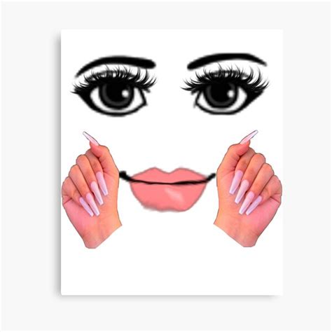 Woman Face Roblox Canvas Print For Sale By Coreyarms Redbubble