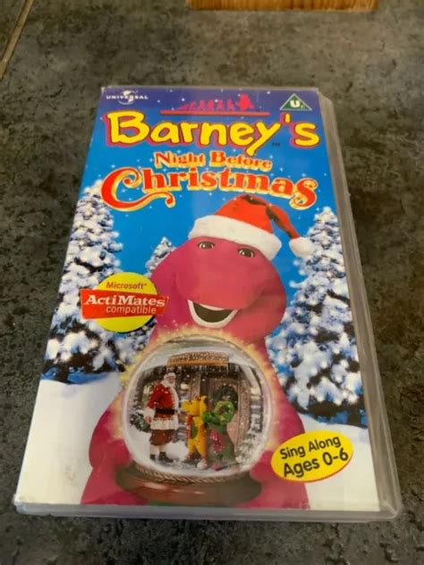 Barney S Night Before Christmas Vhs Video Picclick Uk