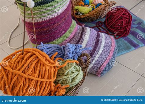 Balls Of Wool In Various Colors Stock Photo Image Of Assorted Fabric