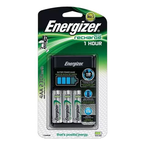 Energizer 1 Hour Aa Aaa Battery Charger 4 X Aa Rechargeable Batteries 2300mah 5054184098563