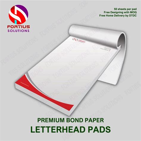 Glue Bound Letterhead Pad Premium Bond Paper At Rs Piece In South