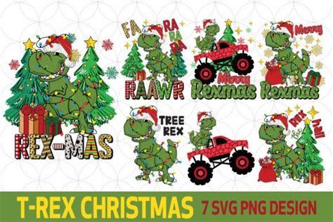 T Rex Christmas SVG Sublimation Bundle Graphic By Mfreem Creative Fabrica