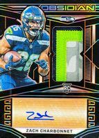 Zach Charbonnet Obsidian Rookie Jersey Autographs Electric