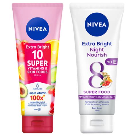 Jual Bath Body Nivea Extra Bright Body Serum Super Vitamin Skin