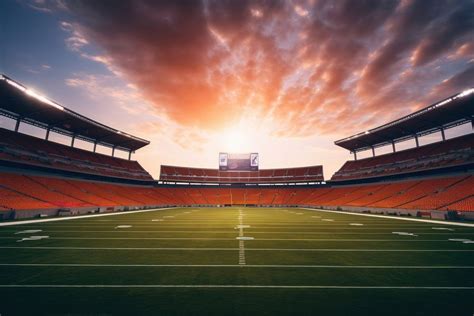 American Football Stadium Sunset Sports Free Photo Rawpixel