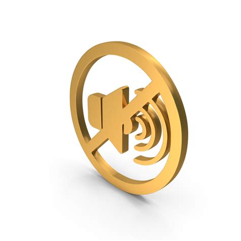 No Noise Symbol Gold PNG Images & PSDs for Download | PixelSquid ...