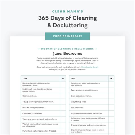 365 Days Of Cleaning And Organizing June Clean Mama