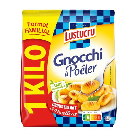 LUSTUCRU Gnocchi à poêler nature 6 portions 1kg pas cher Auchan fr