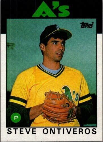 1986 Topps 507 Steve Ontiveros Pitcher Oakland Athletics FREE Shipping