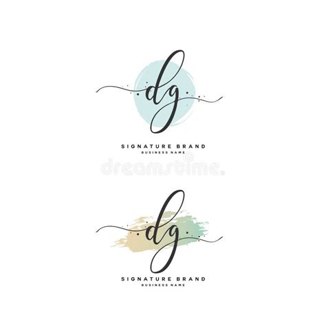 Dg Initial Letter Handwriting And Signature Logo A Concept Handwriting