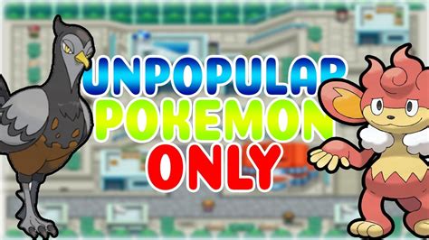 A Hardcore Nuzlocke Using Unpopular Pokemon Youtube