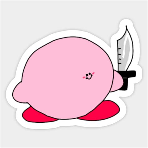 Kirby Knife Meme - Kirby - Sticker | TeePublic