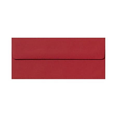 Lux Envelopes Peel Press Closure Ruby Red Pack Of Office Depot