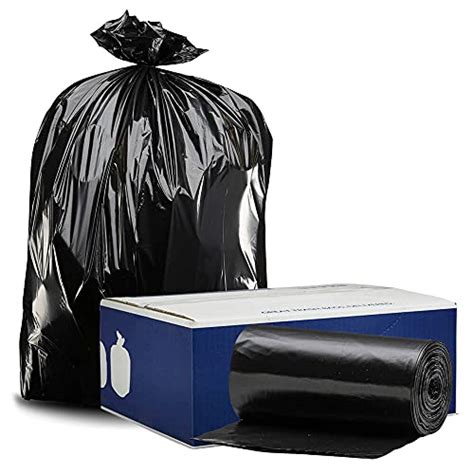 Plasticplace 95-96 Gallon Garbage Can Liners ¦1.5 Mil ¦ Black Heavy ...