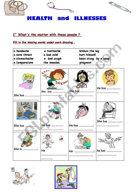 Health And Diseases 3 Interesting And Useful Exercises ESL