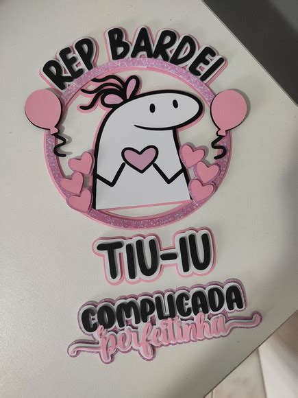 Topo De Bolo Flork Rep Bardei Tiuiu Complicada E Perfeitinha