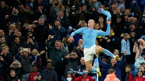 Premier League Erling Haaland Schie T Manchester City In Letzter