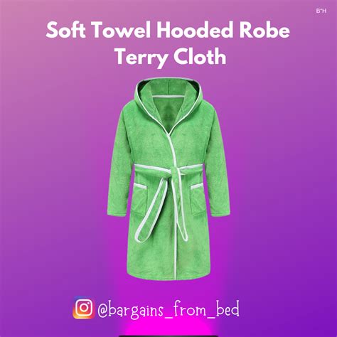 Soft Towel Hooded Robe Terry Cloth Bargains From Bed 🫶🏻