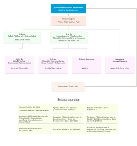 Organigrama De La Consejer A De Salud Y Consumo De La Junta De