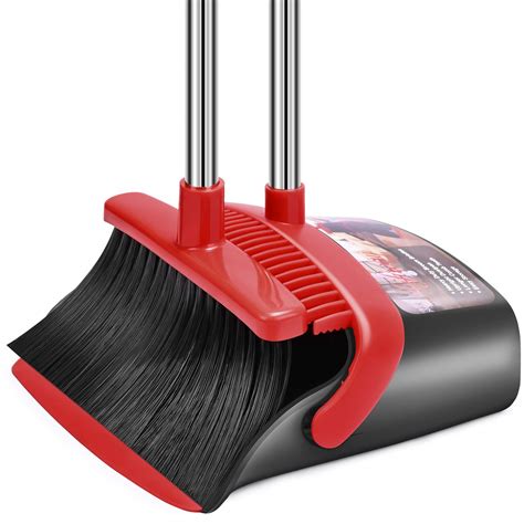 Broom And Dustpan Set Dust Pan And Broom Combo For Floor Cleaning Dustpan With Teeth For Home