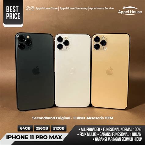 Jual Iphone Pro Max Gb Gb Gb Bekas Second Original