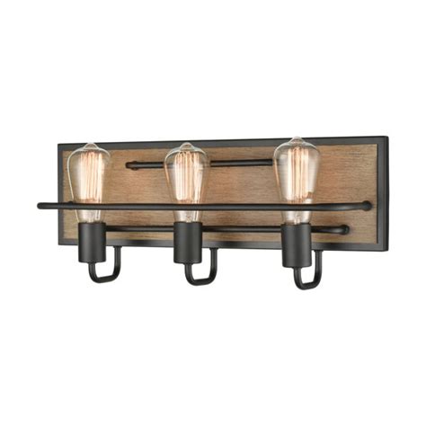 Gracie Oaks Horsten 3 Light Dimmable Matte Black Vanity Light With Gray